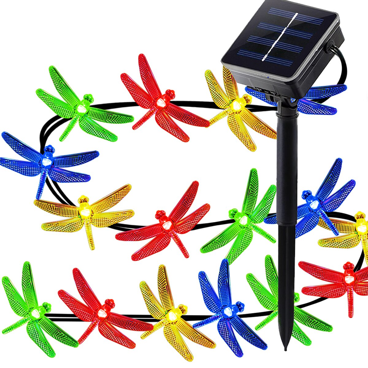 Solar Power Dragonfly Fairy Lights