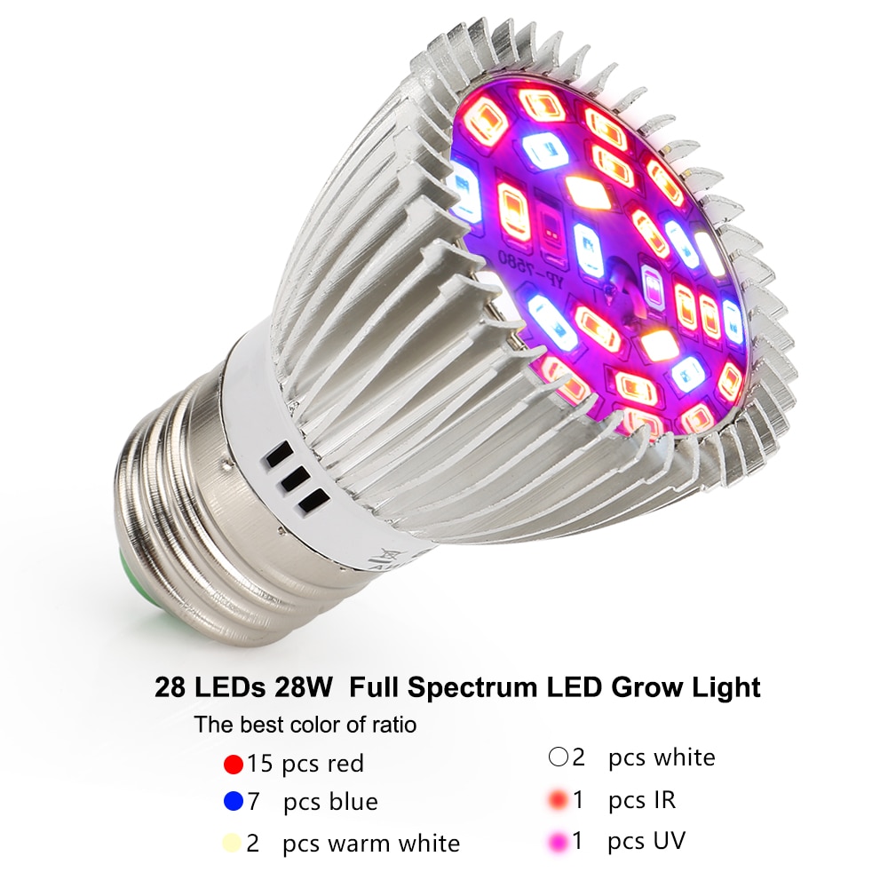 Set of Twenty 28W LED Grow Light Bulbs