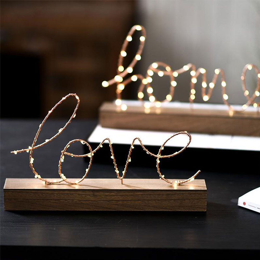 Love/Home LED Decorative Figurine