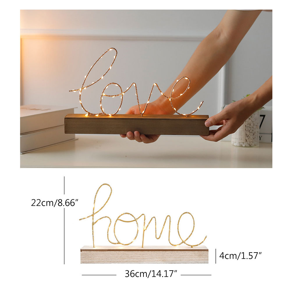 Love/Home LED Decorative Figurine